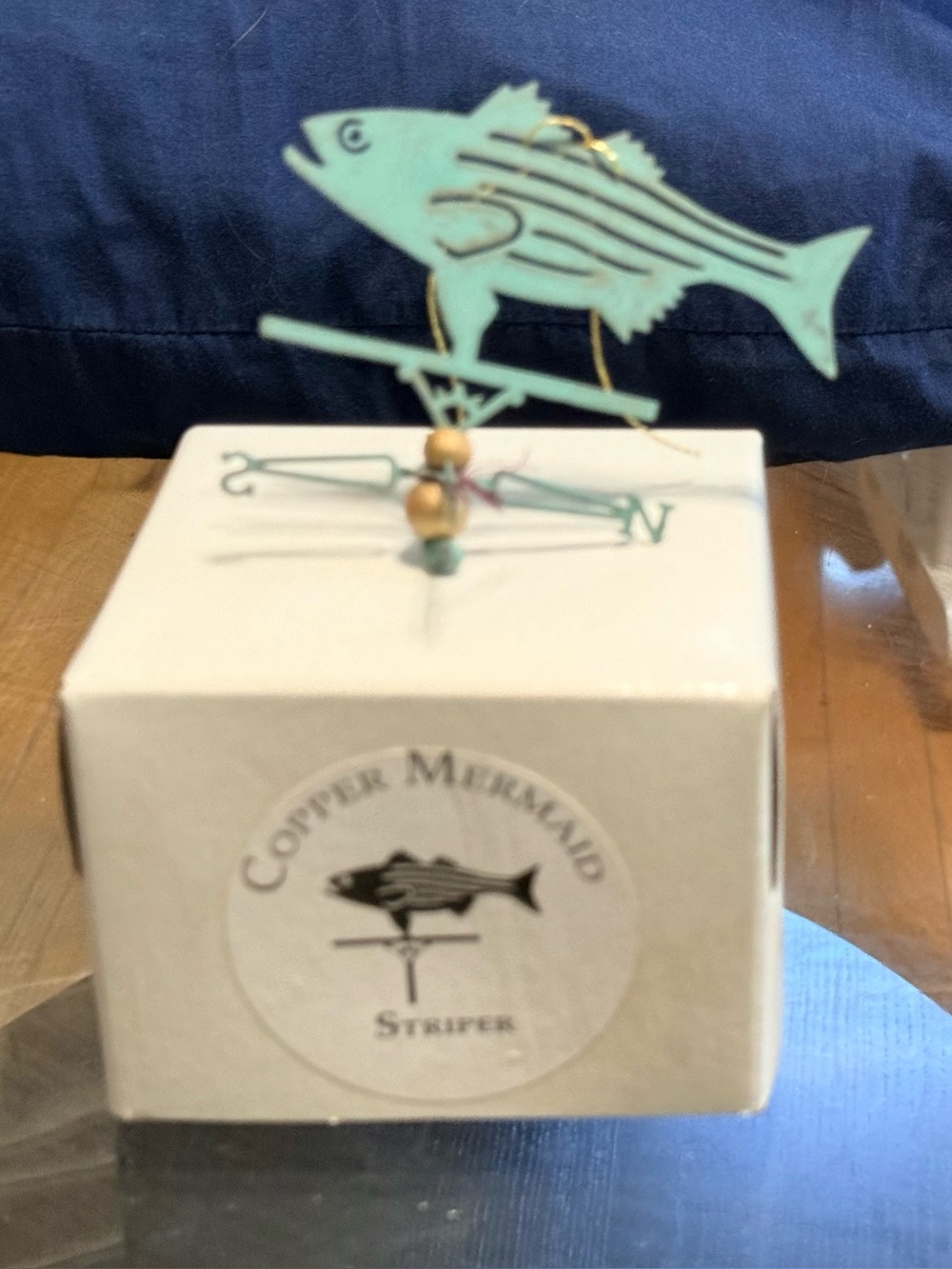 NEW.... Striper Ornament, Made of Copper, Made by Copper Mermaid ‘Striper’